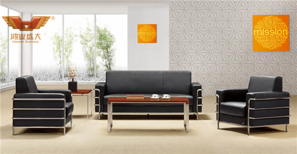加金屬元素的時尚辦公沙發