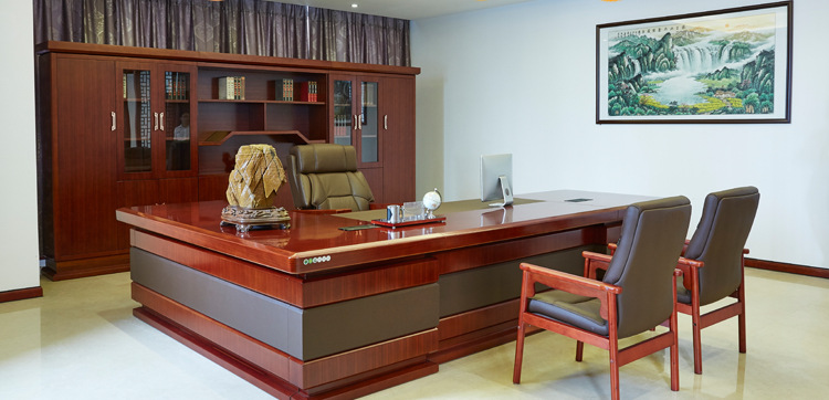 泰柚木實木辦公桌 總裁臺  HY-D鴻業2號