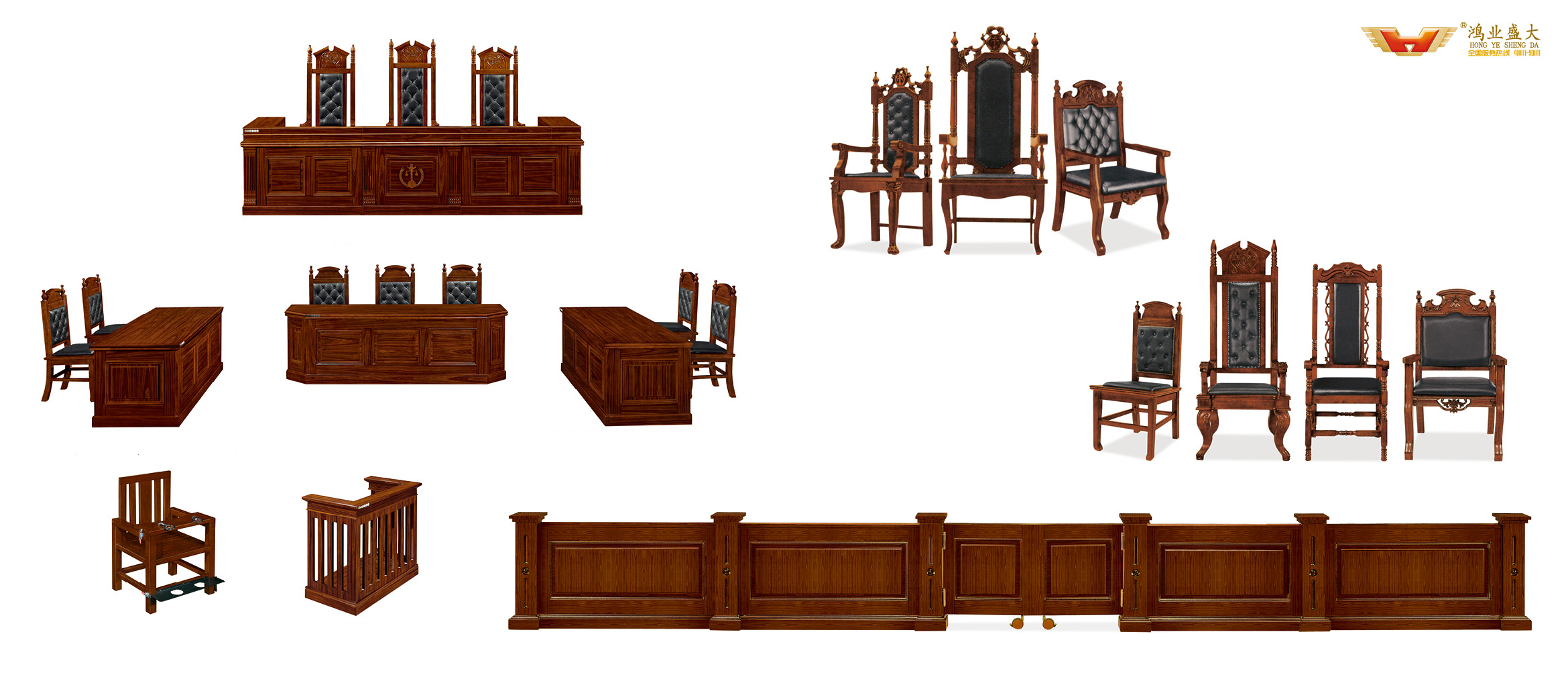 鴻業盛大法院辦公家私配套
