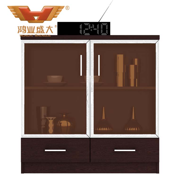 現代茶水柜 黑橡木茶水柜批發H80-0702