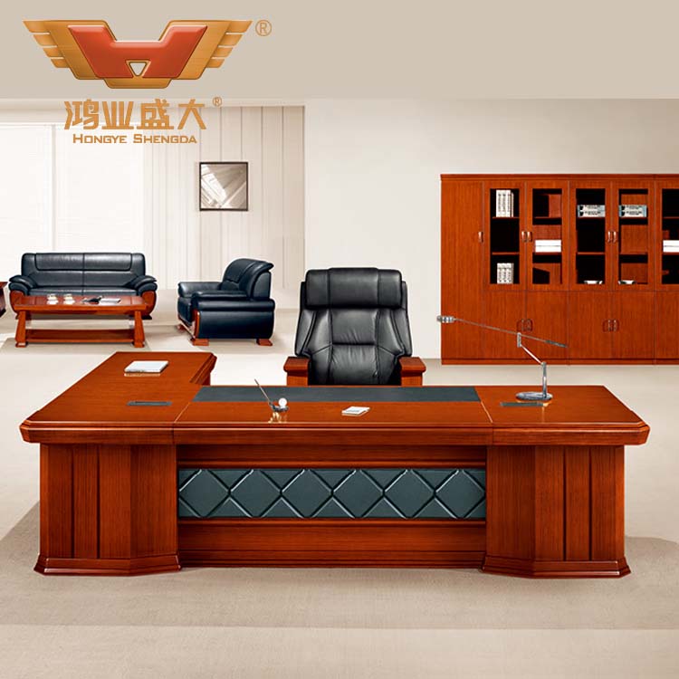 泰柚木實木辦公桌 總裁臺 HY-D6032