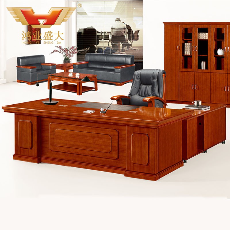新款現代實木辦公桌 時尚油漆大班臺HY-D2024