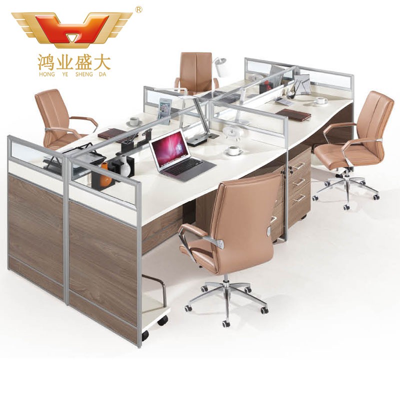 簡約時尚4人辦公屏風桌 職員辦公桌HY-P08