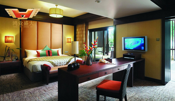 酒店客房辦公家具 廣東希爾頓酒店單人豪華套間配套方案