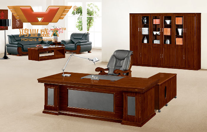 實木辦公桌班臺 董事長實木辦公桌 高檔品牌總裁臺HY-D9620