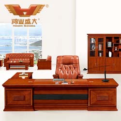 泰柚木實(shí)木辦公桌 總裁臺(tái) HY-D8133